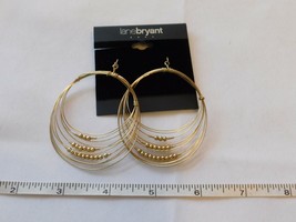 Lane Bryant Ladies Women&#39;s 1 pair Earrings Gold Tone S021754 Onesz NEW NOS - £10.16 GBP