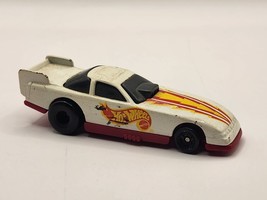 1993 Mattel HOT WHEELS Die-cast Super Car Dragster Rare White Orange Flames-Good - $14.59