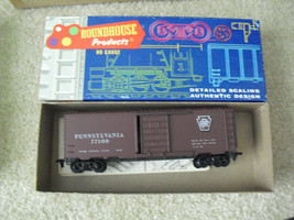 Vintage HO Scale Roundhouse Pennsylvania Round Top Box Car in Box 1081 - £15.03 GBP