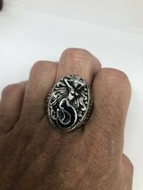 Vintage Mermaid Ring Southwestern Black Inlay Size 6.5 - $40.10