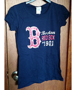 Baseball MLB Women Clothes Small Boston Red Sox Shirt Major League Sport... - £11.88 GBP