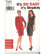 Simplicity 7945 Easy sew sz 8 10 12 14 16 18 misses petite dress UNCUT - £3.14 GBP