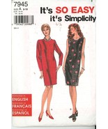 Simplicity 7945 Easy sew sz 8 10 12 14 16 18 misses petite dress UNCUT - €7,81 EUR