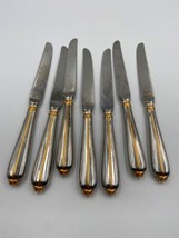 Set of 7 Mikasa Stainless Steel TRAPUNTO D&#39;ORO Dinner Knives - £56.08 GBP