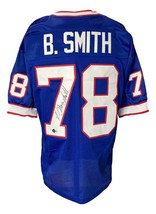 Bruce Smith Signed Custom Blue Pro-Style Football Jersey BAS ITP - $232.78