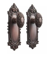New Oil Rubbed Bronze Valma Brass Interior Door Knob &amp; Plate Set - Dummy... - $1,117.50 MXN