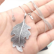 2019 Autumn Release 925 Sterling Silver Oak Leaf Necklace Woman Jewelry Chain  - £20.01 GBP+