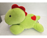 2023 Animal Adventure Dinosaur Green Red Heart Plush Stuffed Animal - £23.72 GBP