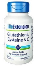 MAKE OFFER! 2 Pack Life Extension Glutathione Cysteine &amp; C 100 veg caps - £26.30 GBP
