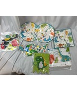 DINO Birthday Party Supplies Plates Napkins Decor Etc For 20 Kids - $19.10 CAD