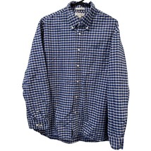 John Ashford Men&#39;s Shirt XL Extra Large Cotton Blue White Checks Button Down - £7.18 GBP