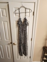 Bisou Bisou Michelle Bohbot MAXI Dress Leopard Animal Print Sz L Ruffled... - $24.74