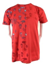 American Apparel Red Skulls Casual Thinking 100% Cotton Short Sleeve T Shirt M - £15.80 GBP