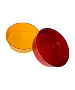 Two Vintage Tupperware 6&quot; Cereal Bowls 1405 Harvest Colors - $13.55 CAD