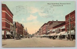 Postcard Main Street From Pleasant Street Concord New Hampshire ca.1913 - £2.89 GBP