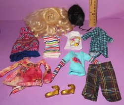 Liv Doll Spin Master Fashion Clothes Wig Shoes Shirt Pants Dress 2009 Lot - £15.73 GBP