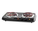 Ovente Electric Double Coil Burner 6 &amp; 5.75 Inch Hot Plate Cooktop with ... - £54.33 GBP