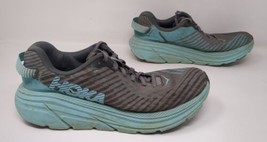 Hoka One One Rincon Running Shoes Womens 7.5 Charcoal Gray Aqua 1102875 CGAS - £27.92 GBP