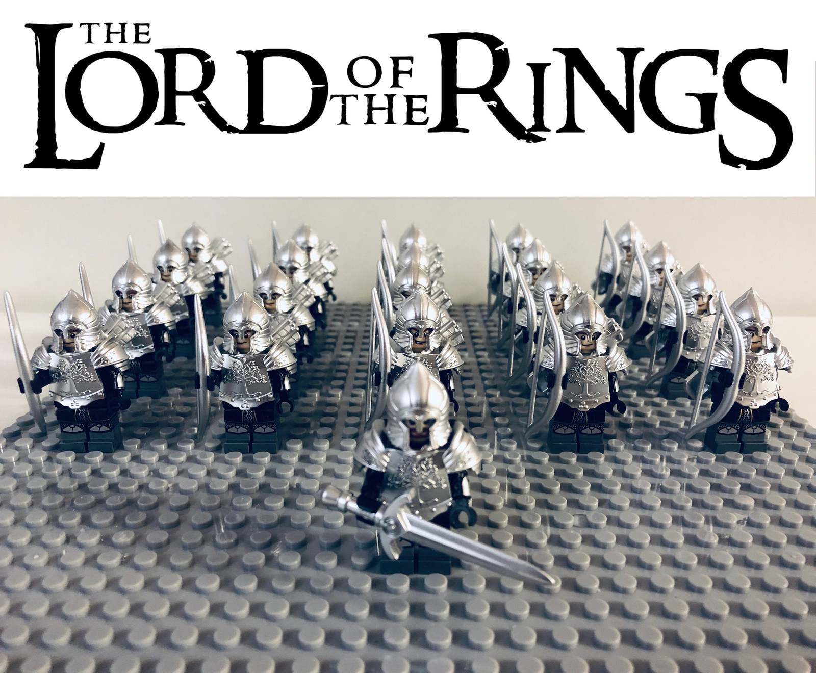 LOTR Gondor Heavy Archers Infantry Army Set 21 Minifigures Lot