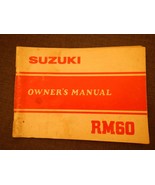 1982 82 SUZUKI RM60 RM 60 OWNER OWNER&#39;S MANUAL - €9,48 EUR