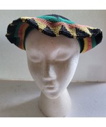Vintage Womens Handmade Crocheted Multicolor Beret Fashion Hat - $18.81
