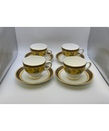 Set of 4 Wedgwood Bone China INDIA Cups &amp; Saucers - $178.34 CAD
