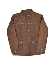 Boden Waxed Cotton Jacket Womens 12 Brown Lined Chore Equine Workwear - £31.70 GBP