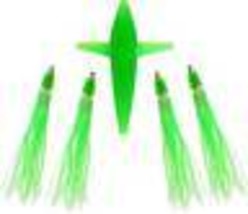 Green Bullet Machine Lures and Green Trolling Teaser Bird for Big Game Fishing - £24.70 GBP