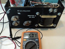 ELPAC SOLV60-5 POWER SUPPLY 115V / 230VAC IN TO 5VDC 12A OUT USED TESTS ... - $19.95