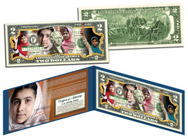 Malala Yousafzai * I AM MALALA * Colorized US $2 Bill - Nobel Peace Prize Winner - £10.99 GBP
