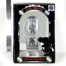 Elvis Presley Anniversary Clock Porcelain Base Glass Dome w/ Box - £28.99 GBP