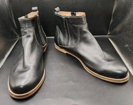 Taos Double Time Women Size 10 Double Zip Bootie Black Leather Ankle Boo... - $56.10