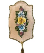 VINTAGE Ceramic Flowers Capodimonte Wall Art Decor 13&quot; 4D Handmade Italy... - $55.23 CAD