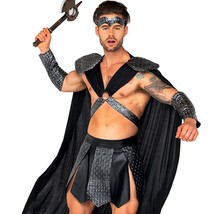 Warrior Gladiator Costume Harness Cape Armor Gauntlets Skirt Head Piece ... - $59.49