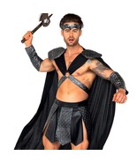 Warrior Gladiator Costume Harness Cape Armor Gauntlets Skirt Head Piece ... - $1,330.33 MXN