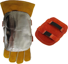 Watris Veiyi Hand Heat Shield, Welding Hand Pad, Split Cowhide Leather Aluminize - £15.86 GBP