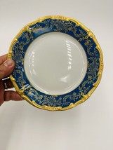 Weimar  Salad Plate Porcelain Germany Katharina 28010 Blue &amp; Gold Trim #... - £38.68 GBP