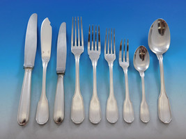 Plunir by Christofle France Silverplate Flatware Service Set 54 pieces - £2,013.35 GBP