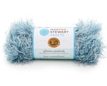 Lion Brand Yarn 5800-506 Martha Stewart Glitter Eyelash Yarn, Blue Topaz - £3.06 GBP