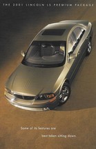 2001 Lincoln LS PREMIUM PACKAGE brochure catalog folder US 01 V6 V8 - $8.00