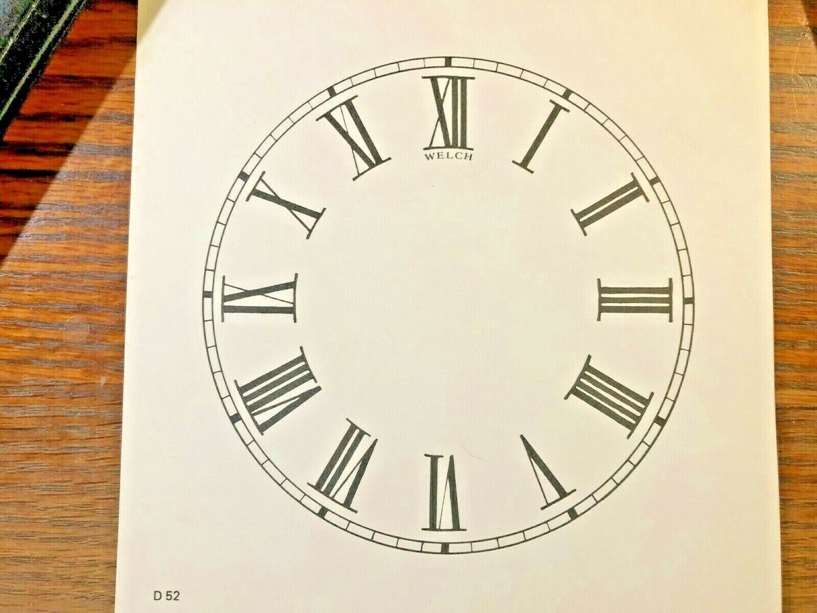 5 INCH WELCH PAPER CLOCK REPLACEMENT DIAL (Lot 167) - $6.98