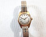 Vintage Timex Electric Watch Gold Tone Round stretch Automatic For repai... - $9.00