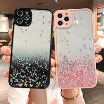 Cute Bling Glitter Clear Case Cover for iPhone 12 Pro Max mini 8 Plus 11 XS Max - £32.18 GBP