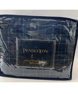 Pendleton Queen Sheet Set Cotton Flannel New Plaid - £105.58 GBP