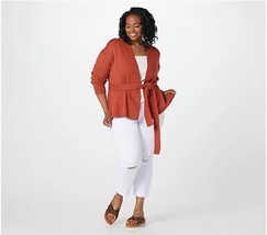 All Worthy Hunter McGrady Tie Front Sweater (Cayenne, X-Small) A392754 - £14.19 GBP