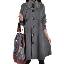 New Winter Long Sweater Women Buttons  Cardigan Long Sleeve Ribbed Neckline Knit - £174.69 GBP