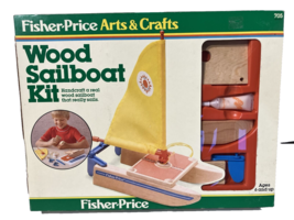 Original Unused Vintage Fisher Price - Wood Sailboat Kit Arts &amp; Crafts; 1982 - £34.64 GBP