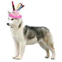 Pet Dog Birthday Hats Dog Headdress Cat Head Cover Cute Weird Cat Birthday Dress - £9.06 GBP