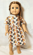 Clothes for 18&quot; Doll &amp; 15&quot; Bitty Baby ~ DRESS w/ Playful Cats Print ~ Free Ship! - £9.34 GBP
