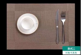 Placemats set of 4 Hi tech PVC luxury daily use in modern brown Free Shipping - £23.98 GBP